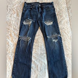 Men’s Bullhead Distressed Denim Jeans Slim Fit 34x32